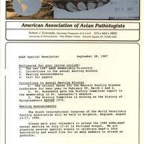 AAAP Special Newsletter, September 28, 1987