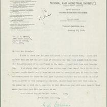 George W. Carver letter to L. H. Pammel, January 12, 1920