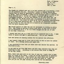 Letter from Sam Legvold to J.V. Atanasoff, January 5, 1942