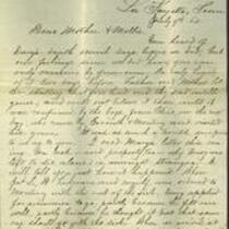 Civil War Letter of Mather Family member, 1862