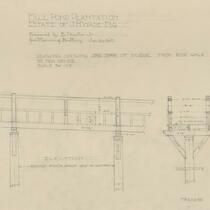 Sketches, showing one span of bridge from rose walk to tea house (602-50)