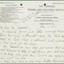 George W. Carver letter to L. H. Pammel, January 11, 1927