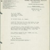 George W. Carver letter to L. H. Pammel, May 12, 1924