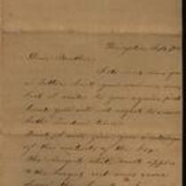 Letter from Sally/Sarah to "Dear Brother," and "Sister," September 7, 1856