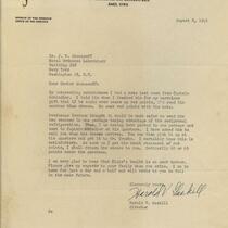 Harold V. Gaskill letter to John V. Atanasoff regarding red points and blue cheese, August 8, 1945